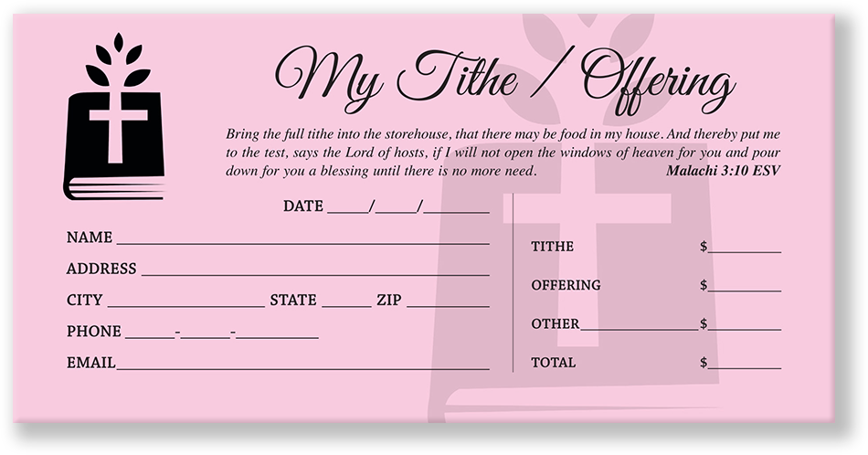Free templates for church offering envelopes